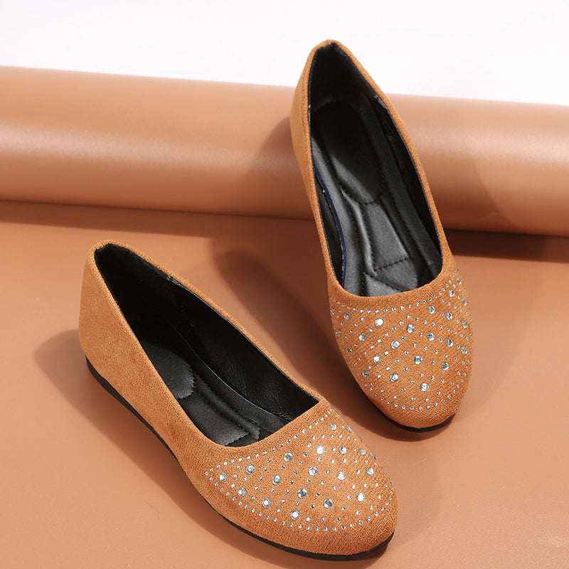 Women's Rhinestone Loafer Slip On Shoes