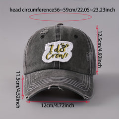 Vintage Ripped Patch Baseball Cap Distressed Dad Hat