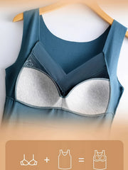 Lace Thermal Top V Neck Sleeveless Soft Comfort Women's Lingerie