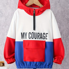Block MY COURAGE Boys Hooded Sweatshirt