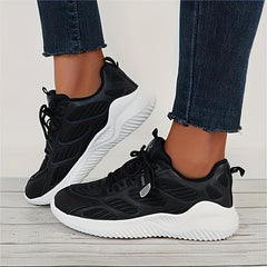 Women's Lace Up Tennis Shoes Non Slip Running Shoes For Outdoor