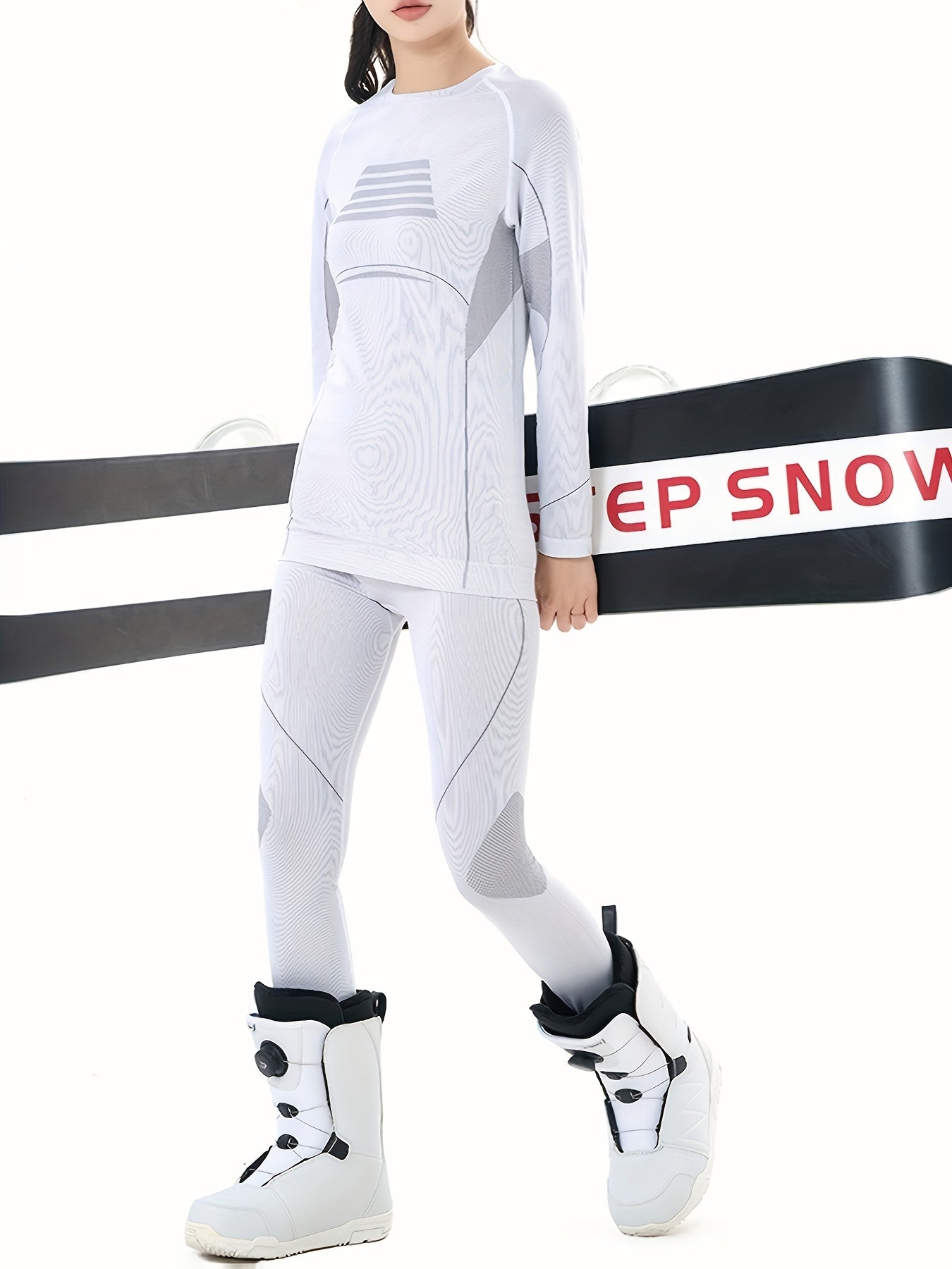 Women's Thermal Underwear Set Long Sleeve Top & Leggings