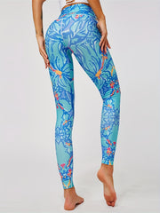 Floral Seamless Slimming Leggings High Stretch Sports Yoga Pants
