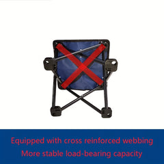 Portable Folding Stool for Outdoor Activities with Carrying Strap