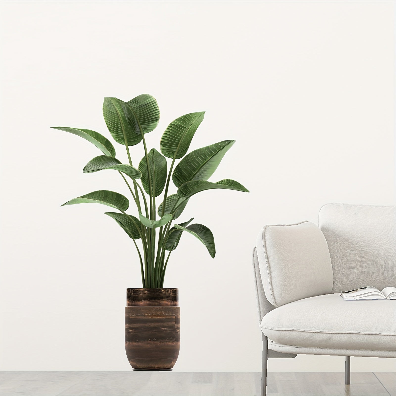 Green Plants Potted Wall Stickers PVC Leaves Creative Murals Paper