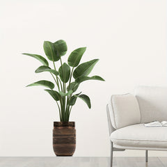 Green Plants Potted Wall Stickers PVC Leaves Creative Murals Paper