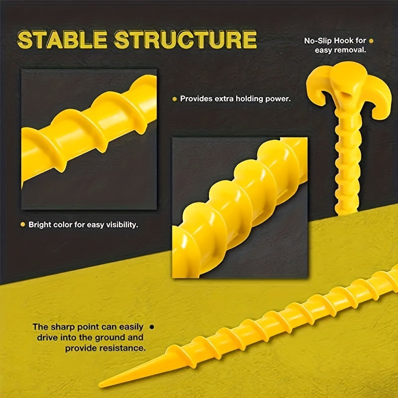 10pcs Plastic Ground Nails for Canopy Tent Outdoor Mountaineering Camping