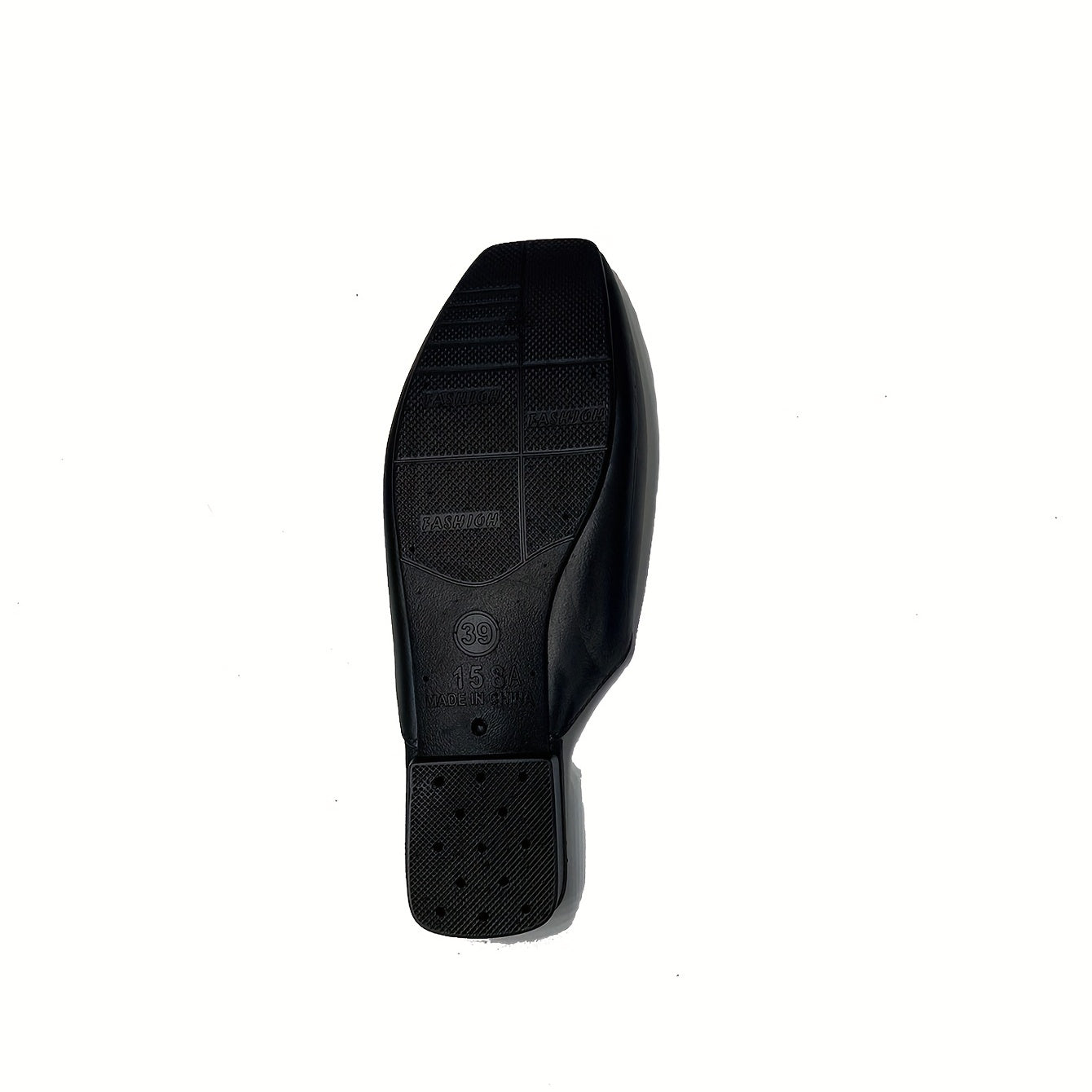 Square Buckle Flat Mule Slippers Block Heel Boots