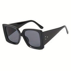 Square Sunglasses Rivet Decor Gradient Glasses UV400
