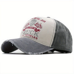 Distressed Denim Baseball Cap Washed Hat