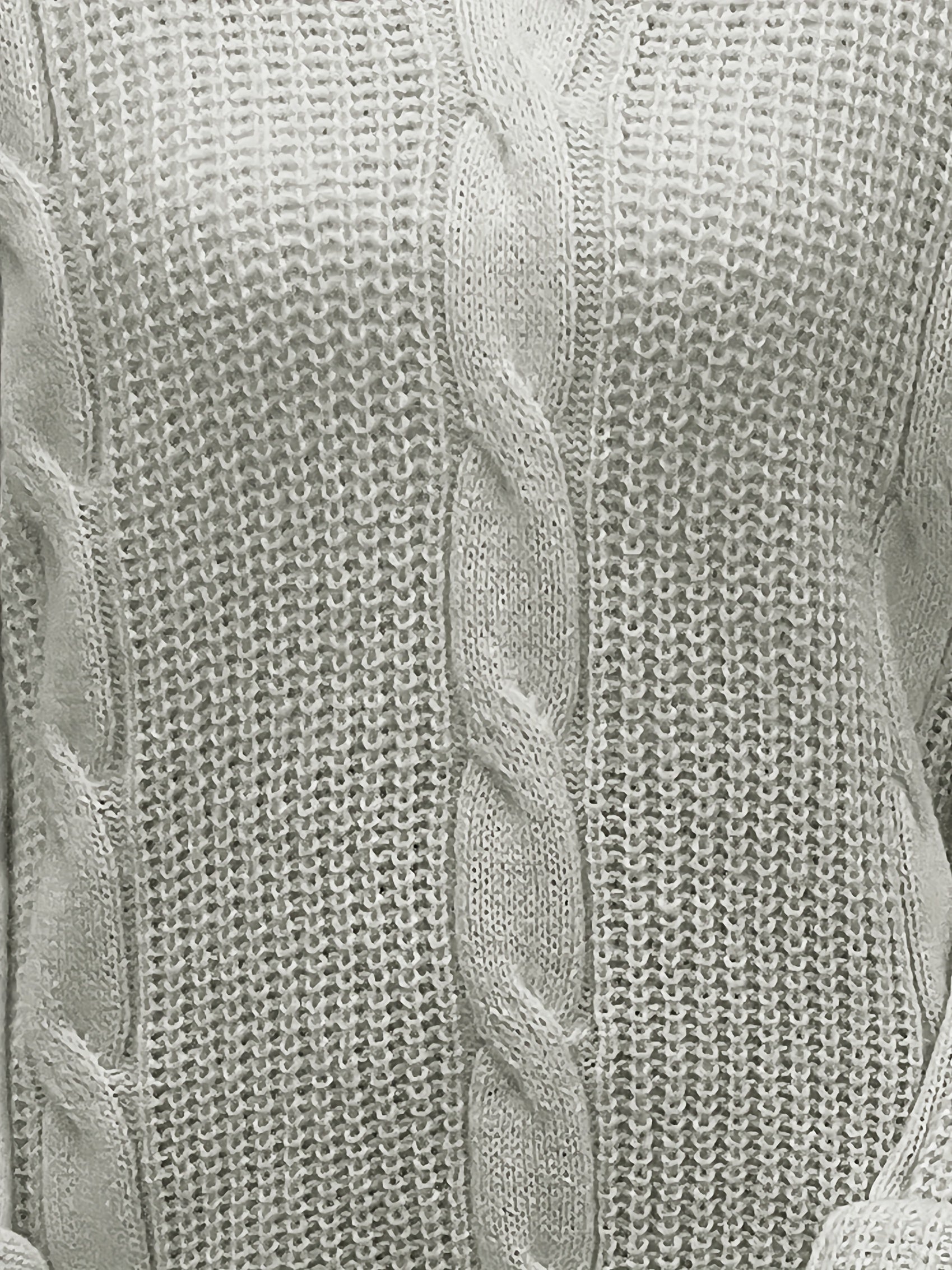 Casual Sweater Solid Cable Long Sleeve V Neck Stretch Jumper
