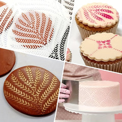 4pcs Wedding Cake Stencils Reusable Cake Decorating Templates DIY Baking