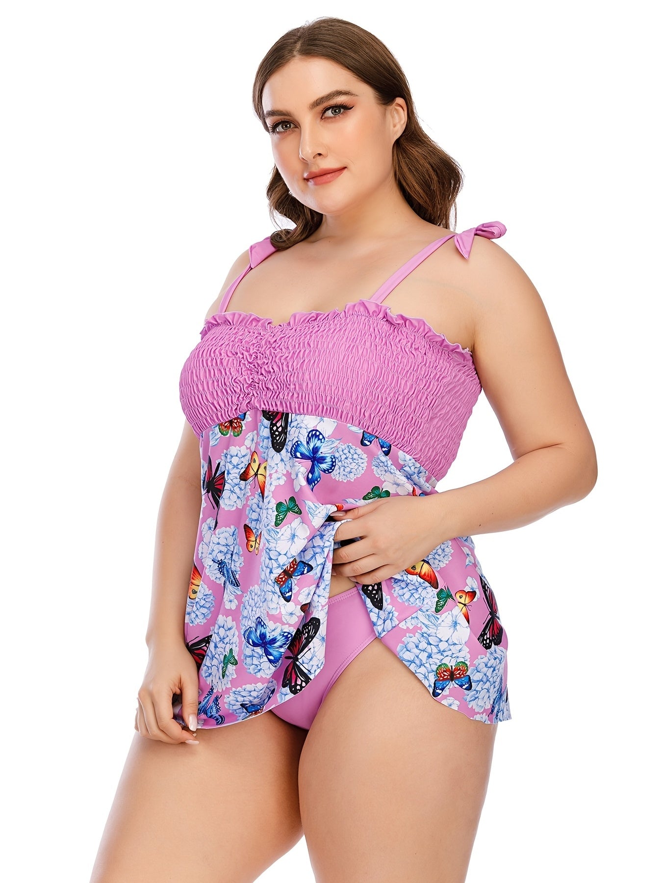 Butterfly Print Swimsuit Set S