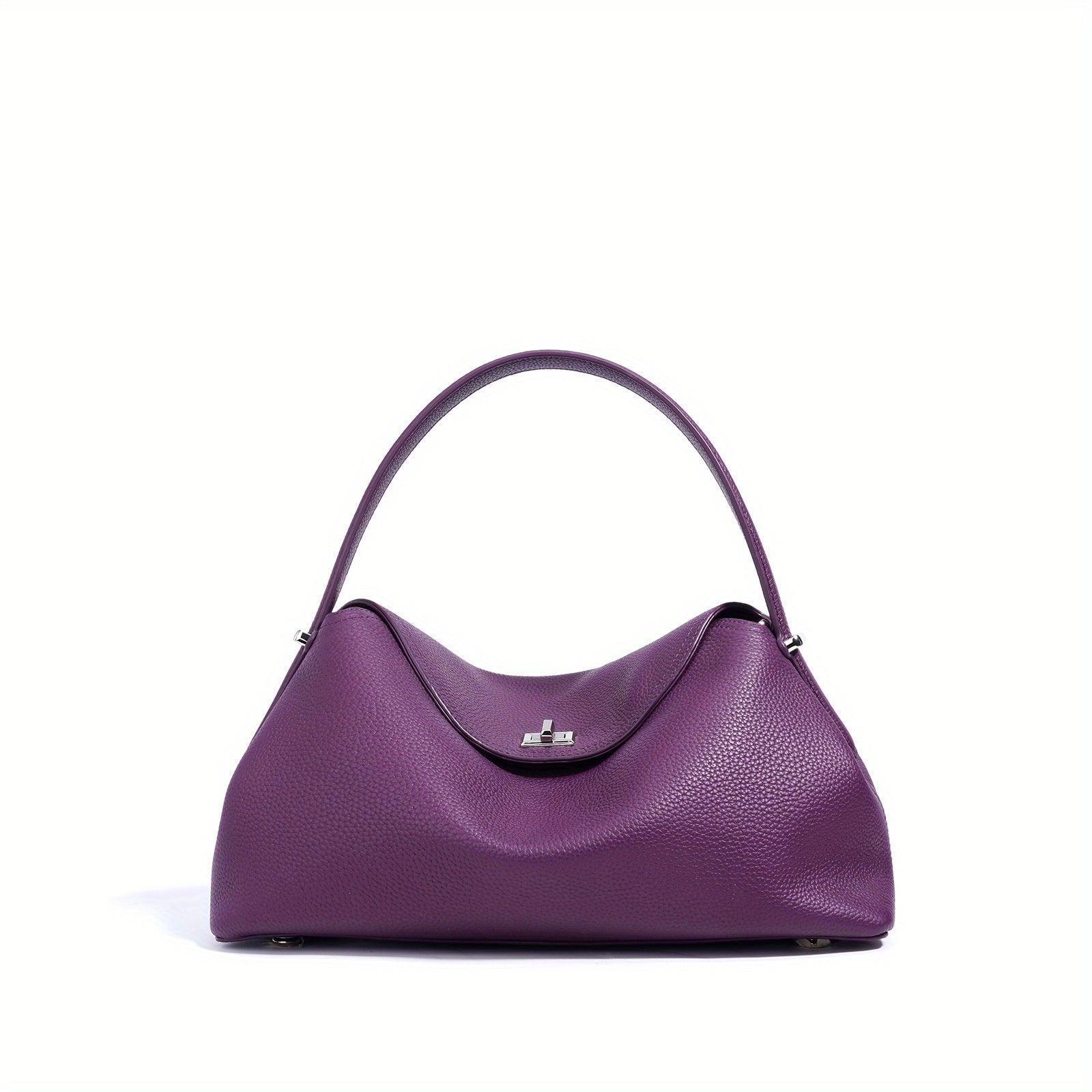Spring Women's Leather Messenger Bag in Pink Violet