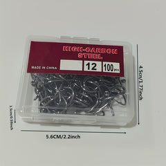100pcs High Carbon Steel Circle Hooks for Soft Lure Sea Fishing
