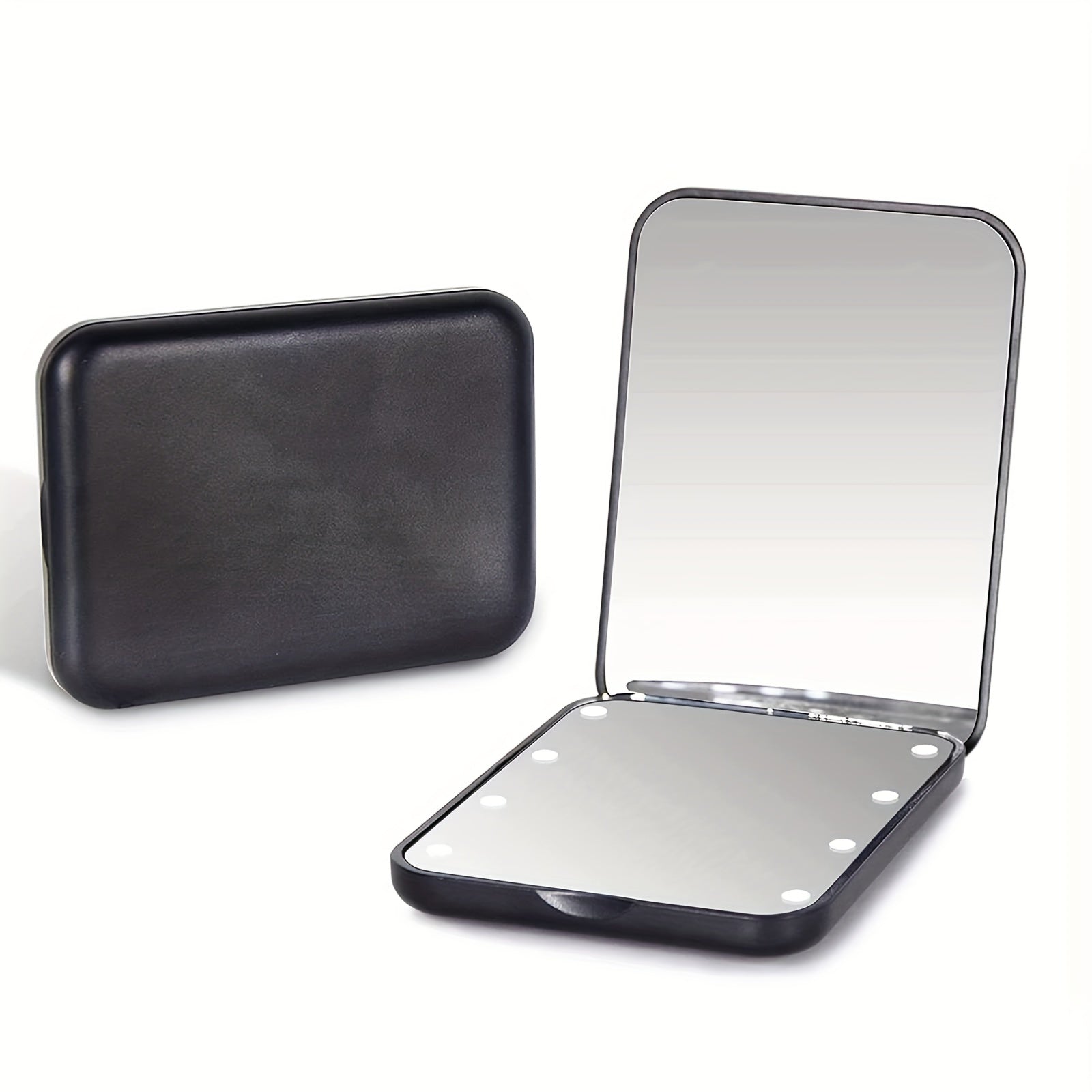 LED Compact Travel Makeup Mirror Magnifying Mirror With Light Purse Mirror