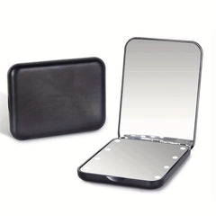 LED Compact Travel Makeup Mirror Magnifying Mirror With Light Purse Mirror