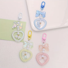 Acrylic Love Bell Orchid Keychain Pendant For Girls