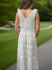 Retro Lace NightDress Deep V Backless Pajama Dress