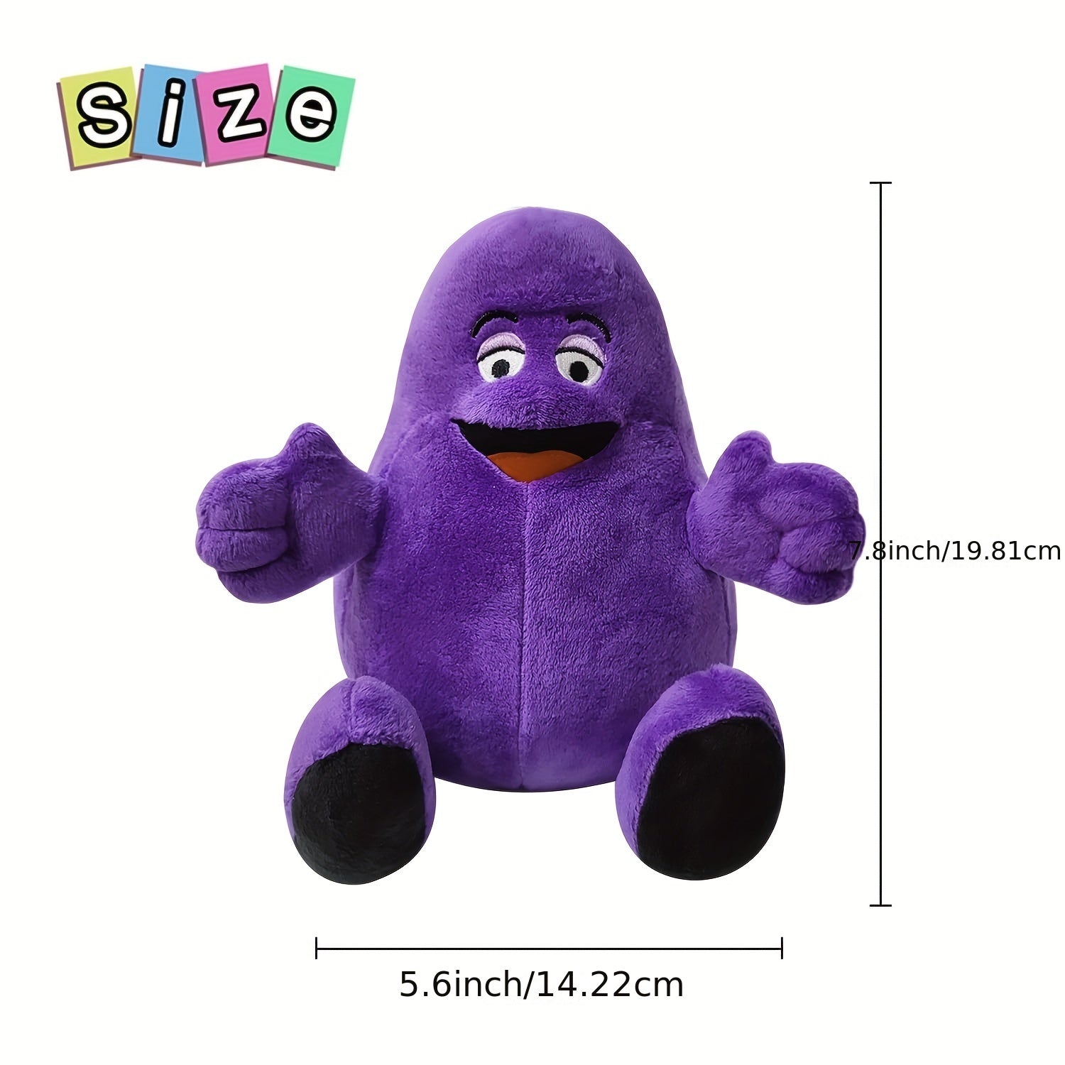 Grimaca Plush Toy Stuffed Animal Purple M Plushie Doll Gifts Kids