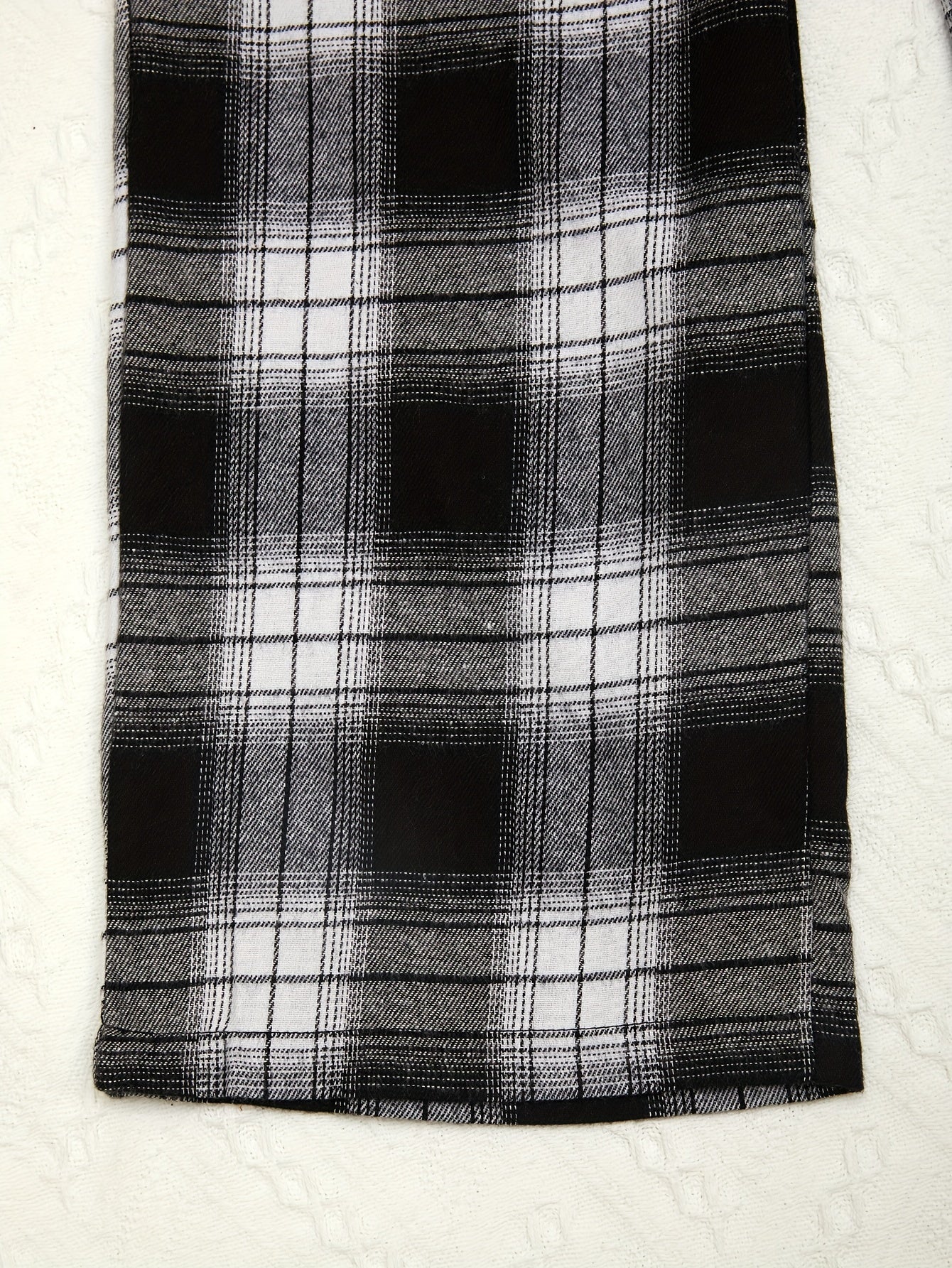 Girls' Plaid Wide Leg Trousers Loose Fit Street Style Kids Teens Outfit