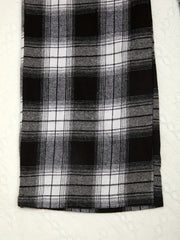 Girls' Plaid Wide Leg Trousers Loose Fit Street Style Kids Teens Outfit