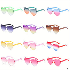 12 Pairs Heart Shaped Candy Sunglasses for Parties