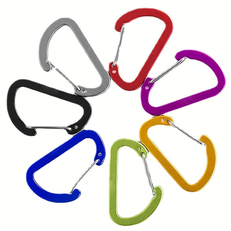 6pcs Aluminum D-Shaped Hanging Buckle Multifunctional Hook