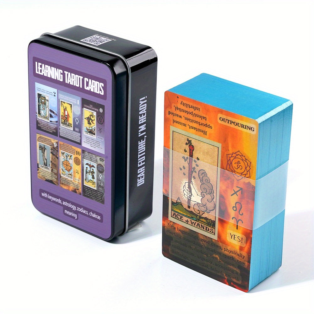 Gilded Edge Tarot Deck & Tin Box Board Game Set
