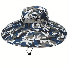 Camouflage Sun Hat Boonie Hat Mesh Breathable Adjustable Outdoor Fishing Bucket
