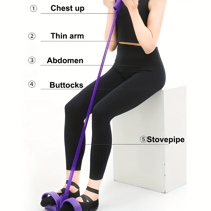 Latex Yoga Pedal Puller Fitness Resistance Band Home Gym Training