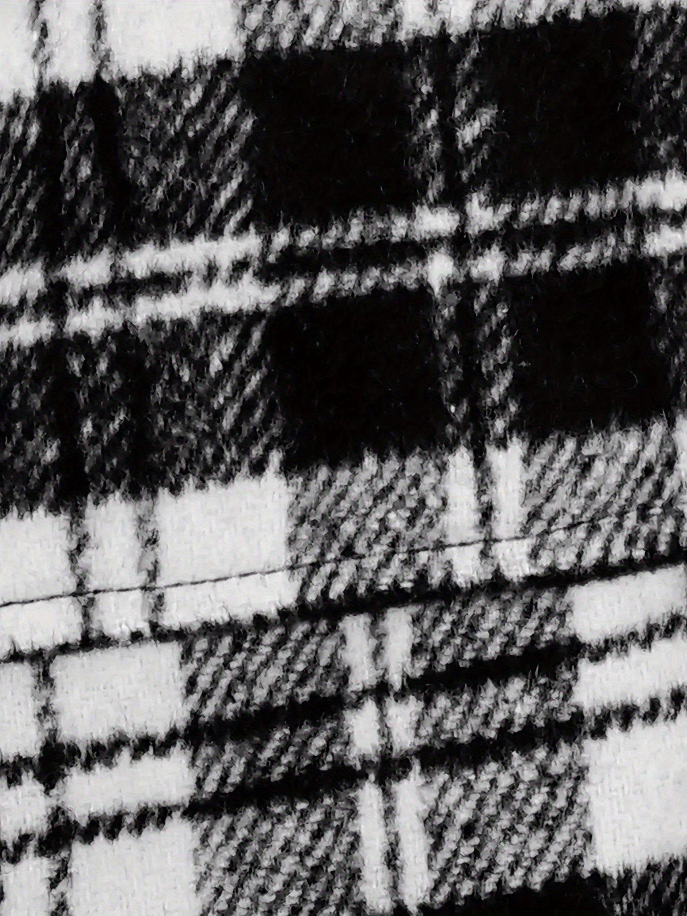 Plaid Print Long Sleeve Button Up Tunic Shirt