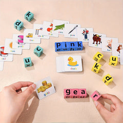 Wooden Alphabet Building Blocks Educational Spelling & Word Puzzle Game