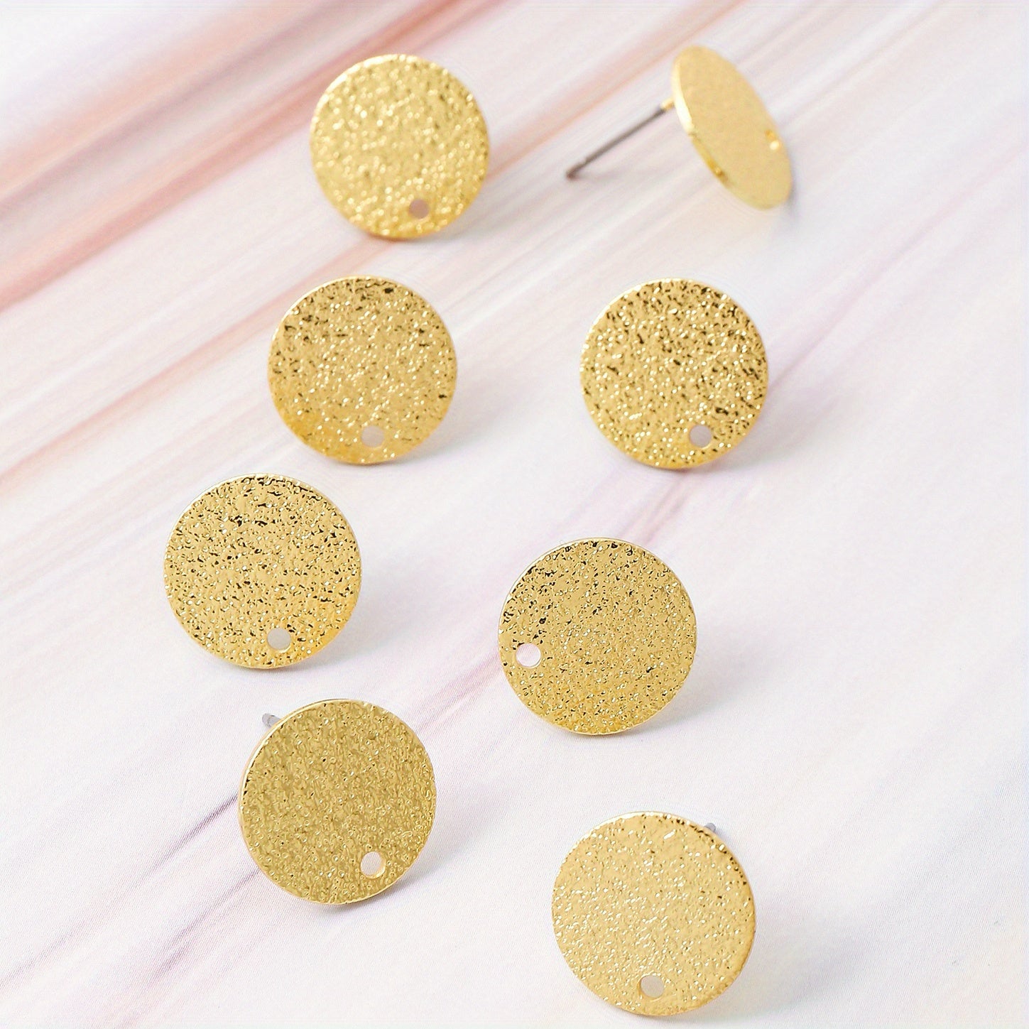 10pcs Geometric Earring Pin Base for DIY Jewelry Making