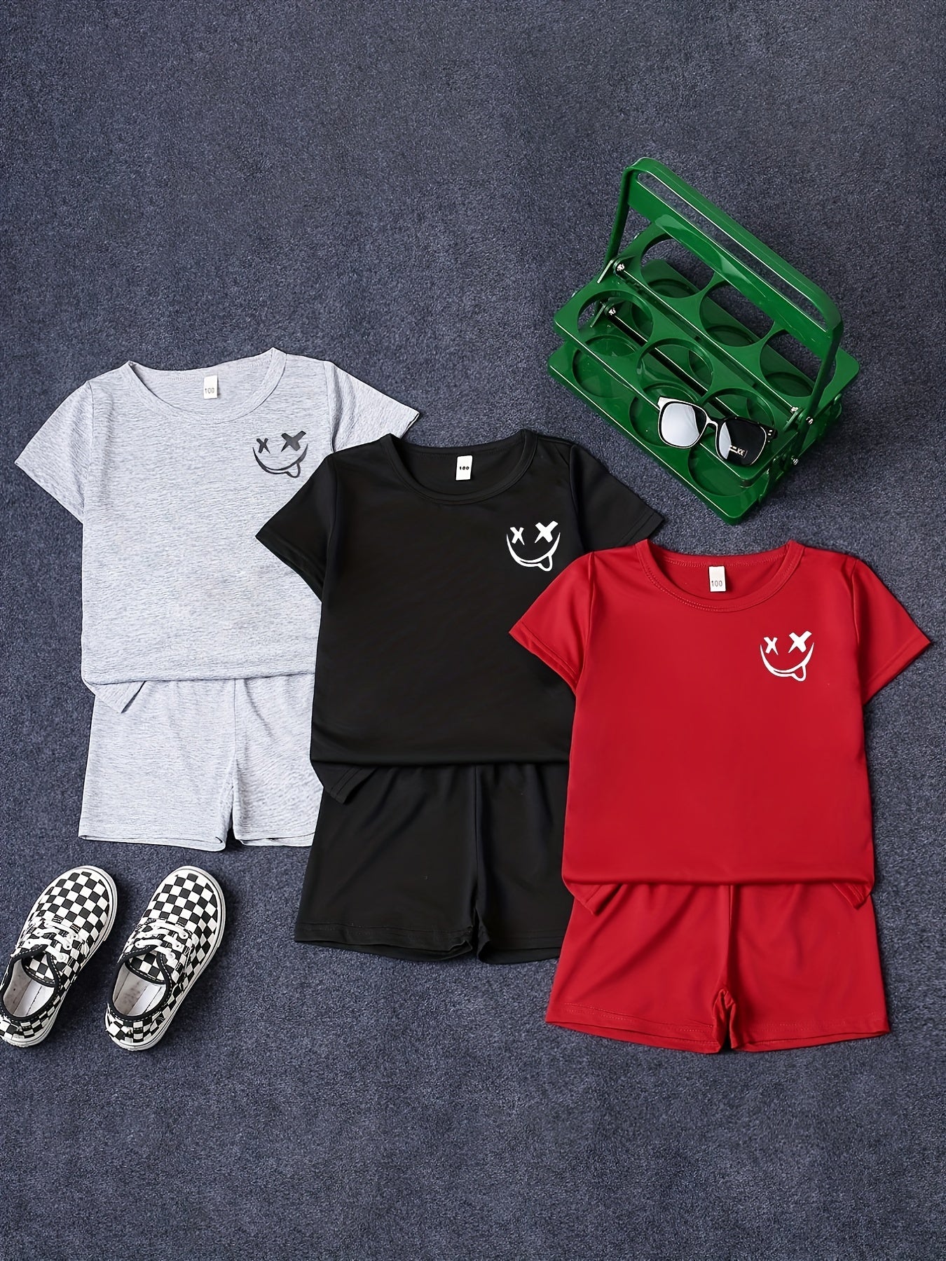 Boys Casual Outfit T-shirt & Shorts Kids Summer Clothes Sets