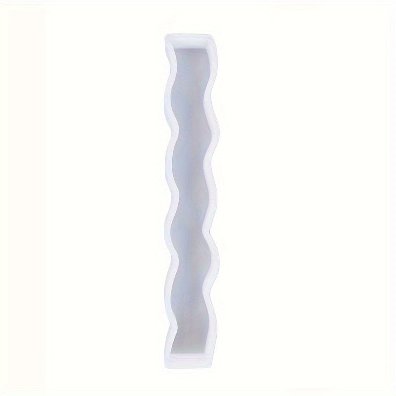 3D Wavy Strip Candle Silicone Mold DIY Long Pillar Scented Candle Making Mould