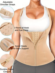 Zipper Shaping Slip Tops Waist Trainer Tummy Control Slimmer