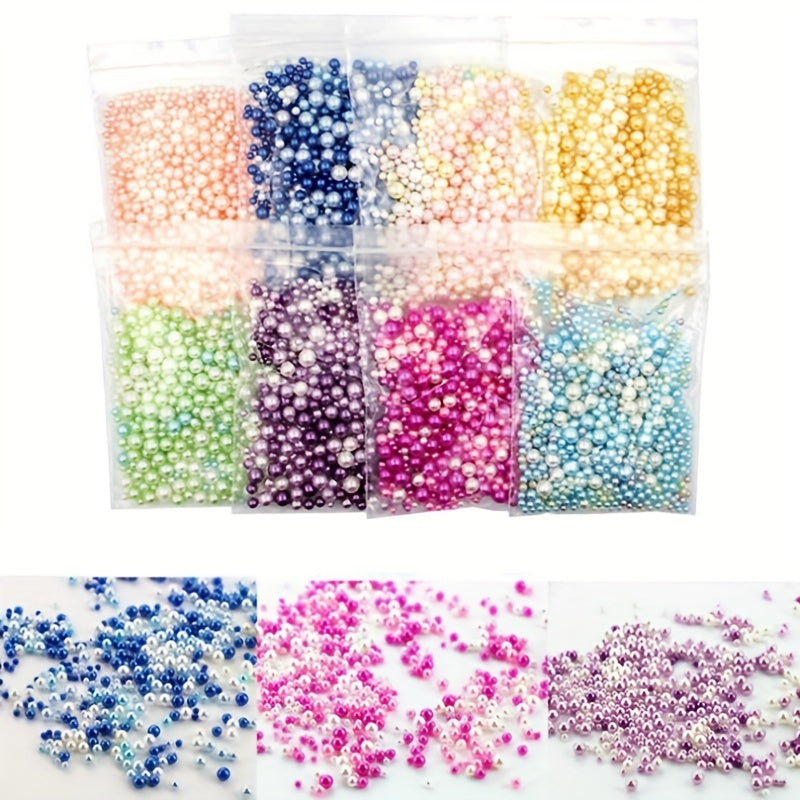 300pcs 9g ABS Pearls Epoxy Beads DIY Crafts Nail Art Decoration
