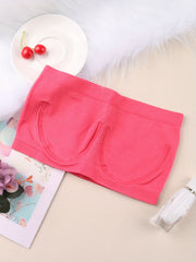 4pcs Seamless Bandeau Bras High Elastic Strapless Everyday Bra