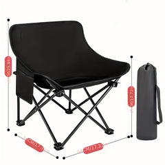 High Back Folding Camping Chair Lightweight & Sturdy Steel Portable Chair