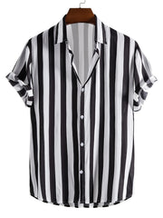 Men's Striped Short Sleeve Shirt