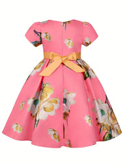 Floral Print Dress for Baby Girls - Ideal for Dance Classes & Parties