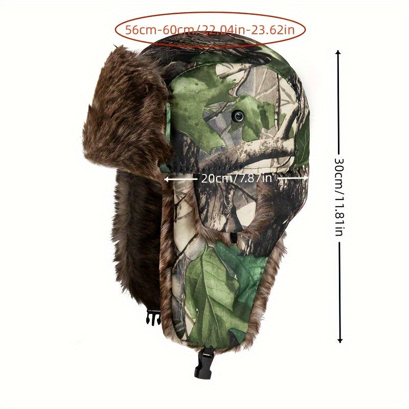 Camouflage Outdoor Trapper Hat Ear Flaps Warm Ski Hat