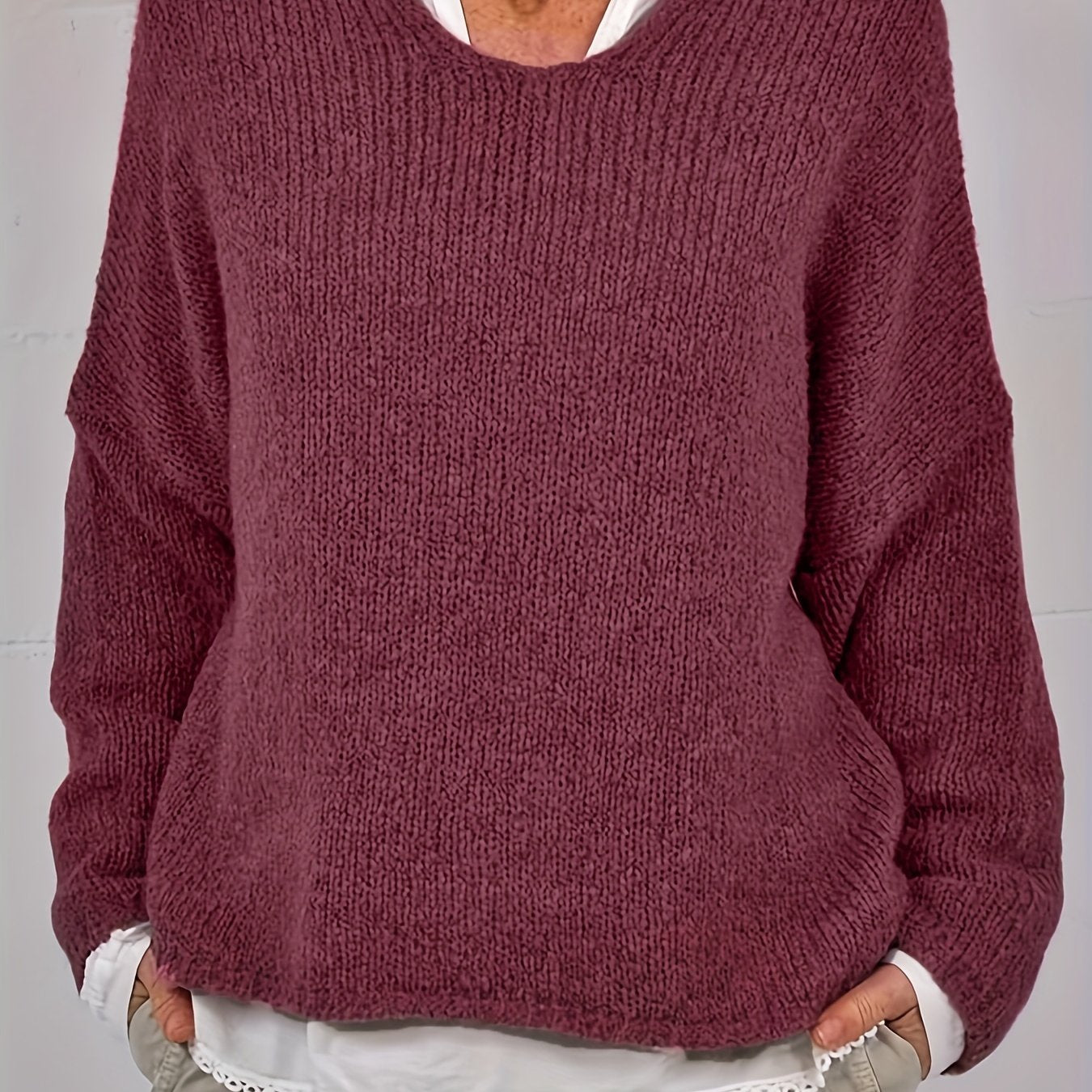 Solid Long Sleeve Pullover Hoodie
