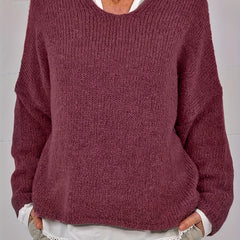 Solid Long Sleeve Pullover Hoodie