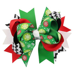 Swallowtail Bow Christmas Hair Clips for Kids Holiday Headwear
