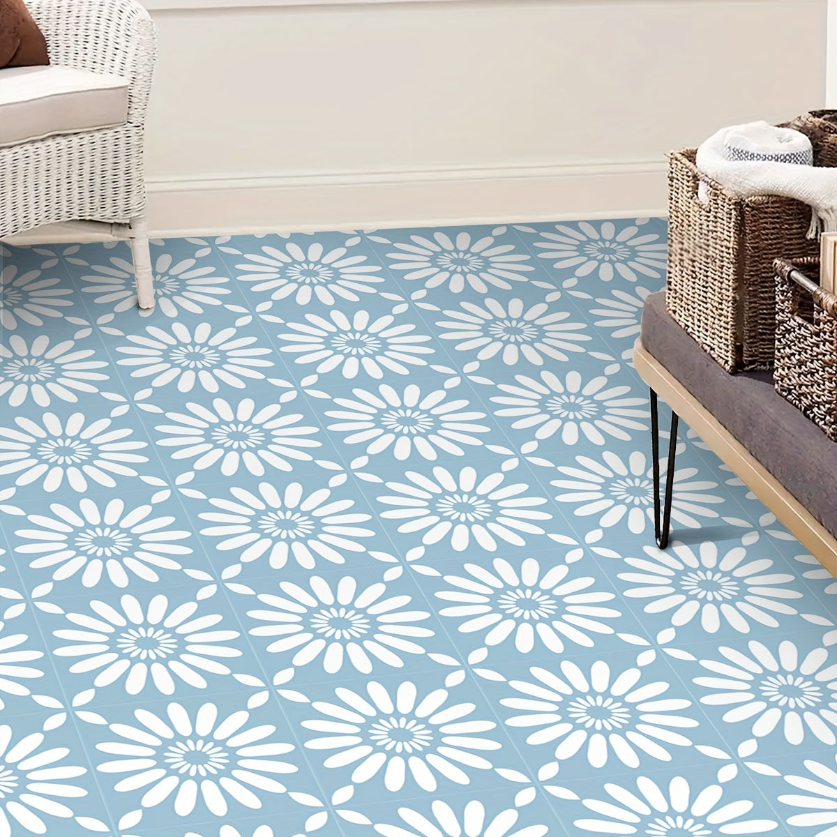 9pcs Nordic Style Floor Stickers Non slip Waterproof Decal Vinyl Stickers