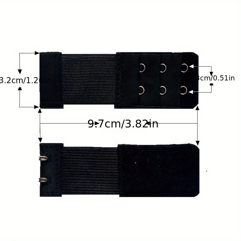 3pcs Bra Strap Extenders 2 Hooks Comfortable Adjustable Women's Lingerie Accesso