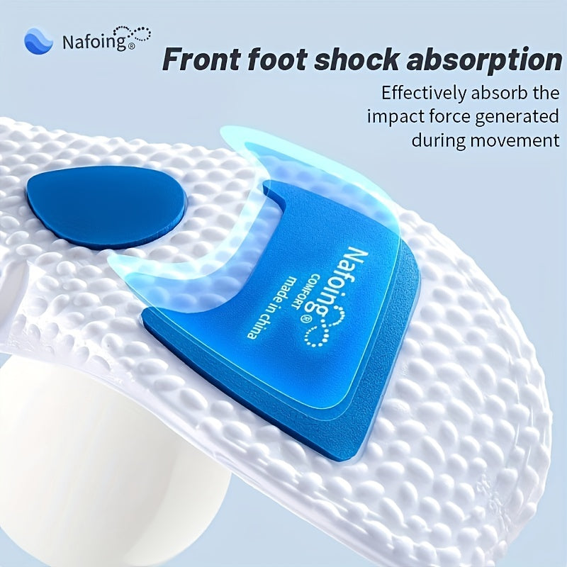 Sports Shock Absorption Insoles High Elastic Deodorant Running Sneaker Insoles
