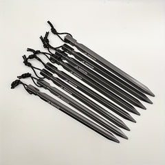 8pcs Aluminum Tent Stakes with Reflective Rope Lightweight Pegs